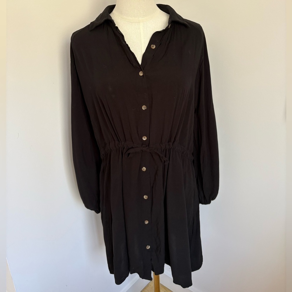 ASOS Black Button-Down Dress